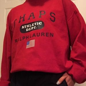 CHAPS Ralph Lauren Red Crewneck Sweater